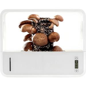 FVPJUXSG Smart Mushroom Monotub Grow Kit,with Grow Light Automatic Humidification & Exhaust Indoor Mushroom Growing Box Temperature Display Fresh Air System