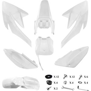 PRO BAT 7 PCs Plastic Fender Kit Pit Bike CRF70 XR70 2006-2012, White