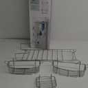 Zenna Home Shower Caddy Hanging Over the Shower Door Organizer, Stainless Steel Rack with 2 Shelves and Built in Hooks, Bathroom Organizer Shelf for Inside Shower, Chrome