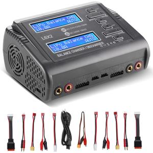 LiPo Battery Charger Fast Balance Battery Chargers Discharger for 1S-6S LiPo Li-ion Life LiHV 1S-15S NiCd NiMH PB Smart Batteries RC Car RC Drone (Blue)