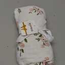 BOPRIO Muslin Baby Blankets for Girls Super Soft Nursery Minky Blankets with Breathable Muslin Cotton Front and 3D Touch Dotted Fleece Backing, Pink Floral Printed Bed Throws Newborn 30 x 40 Inch