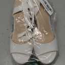 Womens Espadrilles Wedges Sandals Heels Open Toe Tie Lace Up Platform Ankle Strap Summer Dress Shoes (Size 8, White)