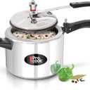 Milton Pressure Cooker5L (20 Cups, 5 quart), Aluminum Mini Steam Cooker with Safety Valve, Induction friendly, Inner Lid with Silicone Gasket, Food Safe, Dishwasher Safe, Canning Vegetables