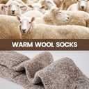 Thermal Socks for Women, 3 Pairs Warm Thick Full Cushioned Knit Winter Crew Wool Boot Socks, Cozy Gift (Coffee Assorted)