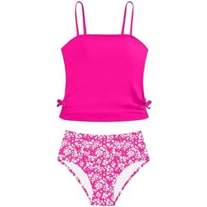 Girls Tankini Swimsuits Two Piece Bathing Suit Drawstring Swimwear Set for Girls 13-14 Years