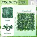 Crowye 24 Pcs 12 x 12 Inch Faux Grass Wall Panels Artificial Boxwood Panels Outdoor Privacy Screen Greenery Backdrop UV Protected Topiary Hedge Plant for Outdoor Indoor Garden Fence Backyard Decor