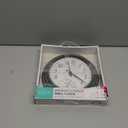 La Crosse Clock 433-3020 8-inch Indoor/Outdoor Sage Green Quartz Wall Clock with Temperature (Small)