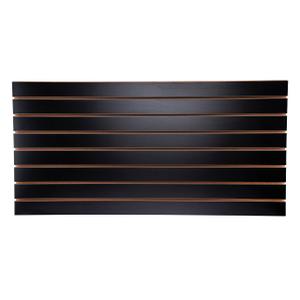 SSWBasics 4 ft x 2 ft Horizontal Black Slatwall Panels for Wall (24"H x 48"L) - Pack of 2 - Garage Wall Organizer Panels and Craft Storage Organization Slatwall Panel