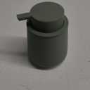 INGOFIN Ceramic Lotion Dispenser - 12oz Refillable Hand Soap Dispenser Bathroom, Modern Liquid Dispenser with Pump, Dish Dispenser for Kitchen, Matte Green (Matte Green)