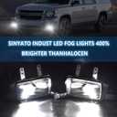 LED Fog Lights Assembly Fit for Chevy Tahoe, Suburban 2015-2020, Suburban 3500HD 2016-2019, GMC Yukon & Yukon XL 2015-2020, Front Driving Fog Lamps Kit, DOT Certified - 1 Pair