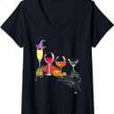 Womens Spellbind Wine Glass Of Witchcraft Halloween V-Neck T-Shirt