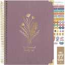 bloom daily planners HARDCOVER 2026 Planner for Women (January to December) - 8.5 x 11 Weekly & Monthly Dated Agenda Organizer Book with Stickers & Tabs - Purple Linen