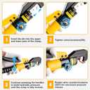 Hydraulic Crimping Tool With 9 Pairs Of Dies, 12 To 2/0 Awg, Hydraulic Wire Battery Cable Lug Terminal Crimper Crimping Tool, Crimping Easier