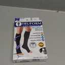 Truform Leg Health 20-30 mmHg Medical Compression Stockings for Men and Women,Open Toe, Black, Large (Large (1 Pair))