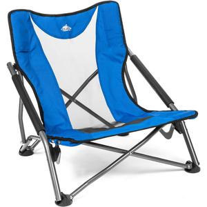 Cascade Mountain Tech Folding Camp Chair for Camping, Beach, Picnic, Barbqeues, Sporting Events with Carry Bag (Royal Blue)