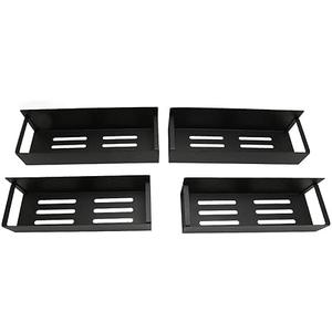 Xnferty 4Pcs Magnetic Spice Rack, Floating Shelves Storage, Hanging Spice Rack Organizer, Movable Strong Magnet Sturdy Metal Simple Black Fridge Spice Shelf for Home Kitchen Storage