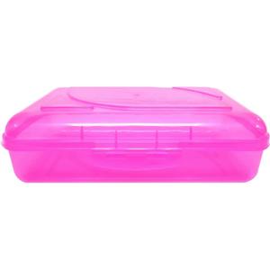 Cra-Z-Art Plastic School Box, 2-3/16"H x 5-3/16"W x 8"D, Pink