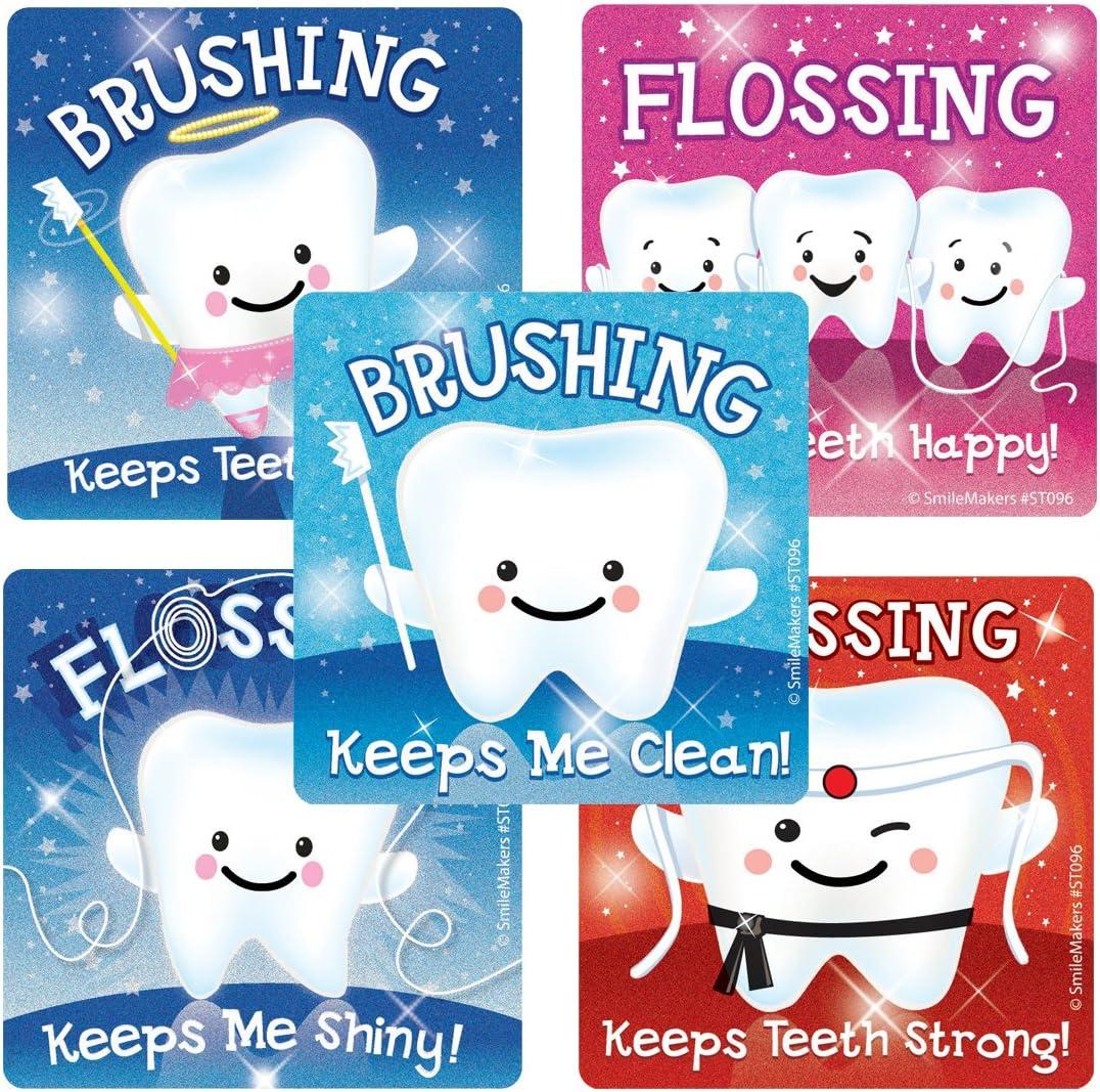 SmileMakers Glitter Teeth Stickers - Prizes and Giveaways - 75 per Pack