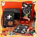 24 Pack Halloween Pre Drawn Canvas for Painting 5 x 7 Inch Pre Drawn Stretched Cotton Canvas for Adults Kids Halloween Party Favor DIY Art Supplies Wall Decor