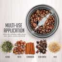 OVENTE Electric Coffee Grinder, 200W Powerful Coffee Bean & Spice Grinder with 2.1 Oz Removable Grinding Bowl, Stainless Steel Blade, Push Power Button, Transparent Lid & Anti-Skid Feet, Silver CG620S