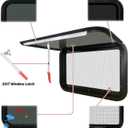 Aucuda Aluminum RV Emergency EXIT Window 30"x20" DOT Certified - Tempered Glass with Screen & Trim Kit, 1-3/4" Wall, Pop-Out Egress for Camper, Cargo, Horse Trailer(Easy Installation, Heat Insulation)