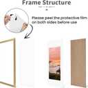 RUN HELIX 12x12 Picture Frame, Wall Gallery Photo Frames,Stable and Sturdy Gold Frame with High Definition Plexiglass,12x12 Poster Photo Frame,Horizontal and Vertical Formats for Wall Hanging, Gold