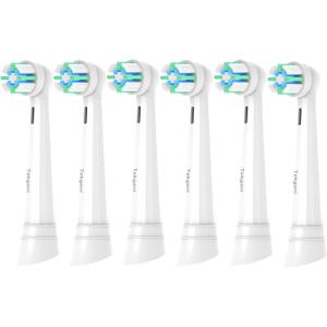 Toothbrush Replacement Heads Compatible with Oral B iO Electric Toothbrush, for iO 2 3 4 5 6 7 8 9 10 Series Toothbrush Head Refill, Pack of 6 White