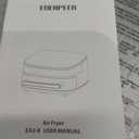 EDENPEER 6 Quart Large Air Fryer, Top & Bottom Dual Heat, No Shake, No Flip, 6 QT with Unique Design