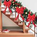 2 x Large Christmas Bows Balloons, 4Pack Red Foil Balloon Decorations for Christmas Tree Topper, Wreath, Front Door, Outdoor & Indoor Party Decor