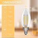 12-Pack E12 LED Bulb, 60 Watt Equivalent, Dimmable 2700K Warm White Light, B11 Chandelier Light Bulbs, 5.5W 500LM Candelabra LED Light Bulbs for Ceiling Fan Home Decor