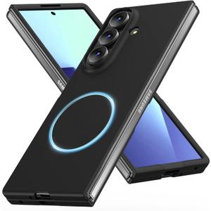 AYSZNBLA Magnetic for Galaxy Z Fold 7 Case, Matte PC Case for Women Men Girls Boys Drop Protection Cute Durable Cover for Galaxy Z Fold 7, Black 11.33