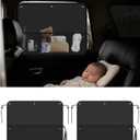 2PCS New Car Window Shades for Side Window,27.24"x19.69" Upgraded Car Windows Shade for Baby with 7PCS Suction Cups,Foldable Windows Shade for Baby in Cars for Privacy Protection