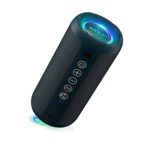 Ortizan Portable Bluetooth Speaker, 40W Loud Sound and Deep Bass, IPX7 Waterproof, True Wireless Stereo, Bluetooth 5.3, Colorful Flashing Lights, Preset EQ, USB Play, for Home, Outdoor, Party, Black