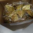 Chuangdi 30 Pcs Gold Christmas Glitter Leaves Picks 12 Inch Artificial Xmas Tree Sprigs and Twigs Glitter Spray Christmas Trees Leaves Plastic Xmas Decoration Fake Bunch Stem for DIY Garland Wreath