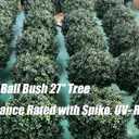 kyesyes Artificial Boxwood Ball Bush 27" Tree BLONYUVC UV Resistance Rated with Spike. Easy to Push in The Ground.Plant Looks Great in a Planter Anywhere. Indoor/Outdoor Decor 4 Pack