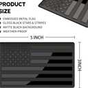 10 Pairs Embossed 3D Metal All Black American Flag Emblem Decal Stickers, Matte Black 5" x 3" Patriotic USA US Flag Car Decals Bumper Stickers for Truck, Window, Motorcycle, Support US Military