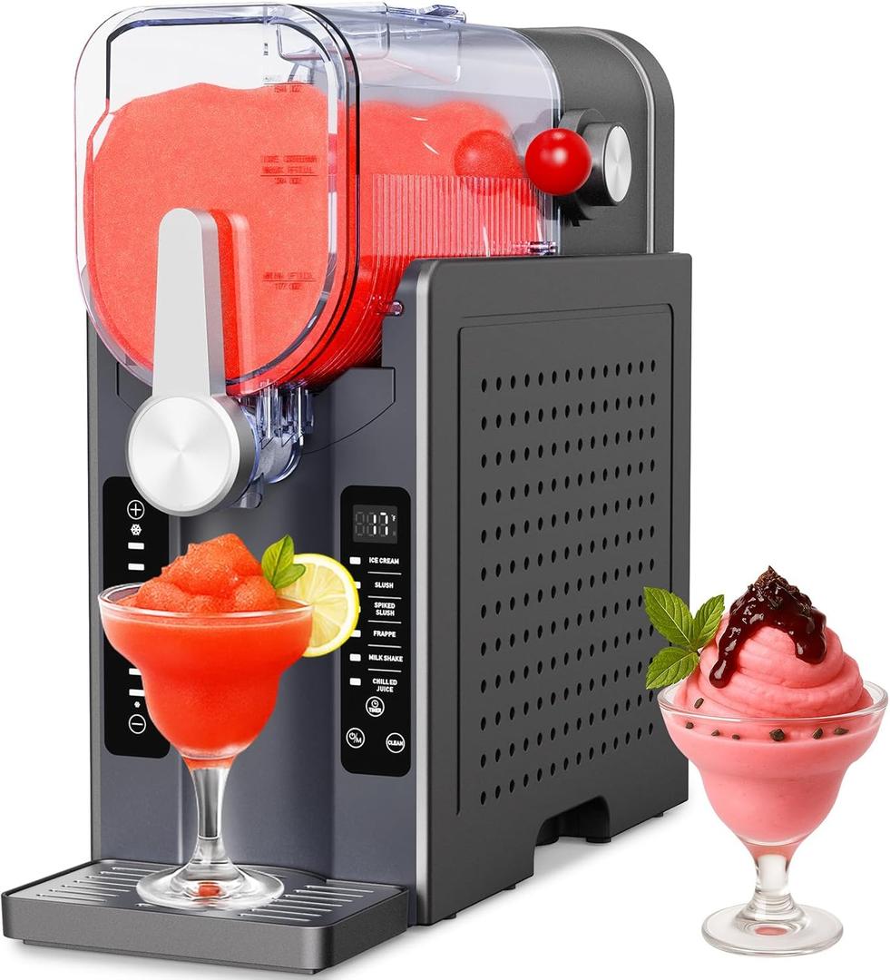 Slushie Machine for Home - No Ice Needed Slushy Maker, Fast 5-Min Freeze, Auto-Clean, 6 Preset Modes | Frozen Margaritas, Cocktails, Smoothies, Frapps, Ice Cream