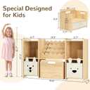 Kids Bookshelf and Toy Storage with Adjustable Chair