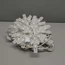 Meonum Twinkling Christmas Snowflake Lights with 6 Drops, 8.8FT 14 of 100 Random Twinkling Mini Bulbs Icicle Lights, Snowflake Christmas Decorations Outdoor for House(Warm White,1 Set)