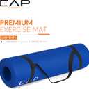 CAP Barbell 1/2-Inch High Density Exercise Yoga Mat with Strap | Multiple Options