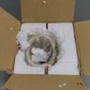 Solar Face Flower Pot,Head Planter Pot,with Led String Lights Succulent Planter Light,Warterproof Resin Cactus Planters,Cute Closed Eyes Lady Face Planter,for Indoor Outdoor Plant Garden Decor (Large)