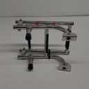 NovelBee Foldable Stainless Steel 3 Steps Ladder Stern Mount w Rubber Grips for Marine Boat Yacht (3 Steps:2+1 Steps)