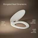 KOHLER 20454-96 Ridgewood Elongated Soft Close Toilet Seat, Quiet Close, Wood Toilet Seat, Home Essentials, Biscuit