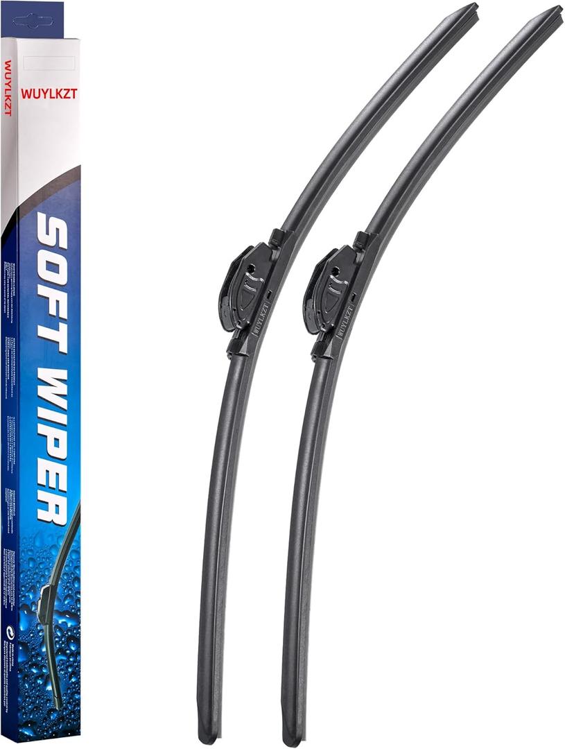 Windshield Wiper Blades 22 inch + 22 inch, Compatible with F150 2022-2009, Silverado 1500 2022-2000, Sierra 1500 2022-2019, RAM 1500 2015-2013 Replacement Wipers for My Car, 2 Pack