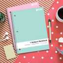 Better Office Products Spiral Notebooks, 6 Pack, 1 Subject, 70 Sheets, 10.5 x 8 inches, 6 Assorted Pastel Colors (College Ruled)