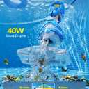 LanOcean 2026 Newly Cordless Pool Vacuum for Inground Pool, Flow Adjustable, Transparent Brush HeadVisible Cleaning, 19 GPM Powerful Suction Handheld Pool Vacuum for Above Ground Pool, 70Mins Runtime