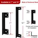 Outward Opening Door Security Protector Shields 7", Heavy Duty Door Latch Guard Plates, Door Knob/Deadbolt Latch Cover Invisible Plate