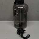 AQUAFIT 1 Gallon Water Bottle with Time Marker - Straw & Chug Lid - BPA Free Gym Water Bottle with Straw - Big Gallon Jug (Gray, 128 oz - 2 Lids)