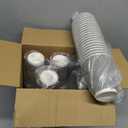 Clawsoff Coffee Cups 12 oz 120 Pack, Corrugated Insulated Ripple Wall Disposable Paper Coffee Cups 12oz, To Go for Hot Beverage or Cold Drinks Office/Home/Cafe/Party/Travel (Gray) | Corrugated, Insulated, Ripple Wall, Disposable, 12oz, To Go