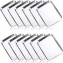 12 Pcs Baking Sheet Stainless Steel Cookie Small Metal Sheet Pans Professional Rectangle Oven Trays Kitchen Baking Cooking Oven and Toaster, Dishwasher Safe (7.1 x 5.1 Inch)